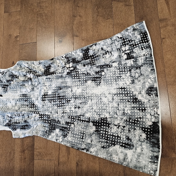 Marc New York Andrew Marc sleeveless dress black whit grey size 12 - Picture 4 of 10